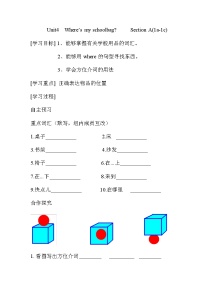 人教新目标 (Go for it) 版Section A学案及答案