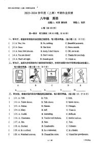 四川省成都市树德实验中学2023-2024学年上学期八年级英语期中考试试题