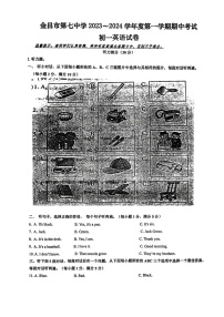 甘肃省金昌市第七中学2023-2024年七年级上学期期中英语试卷