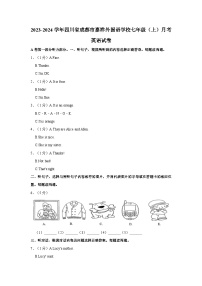 2023-2024学年四川省成都市嘉祥外国语学校七年级上学期月考英语试卷（含答案解析）