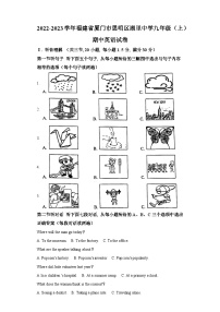 2022-2023学年福建省厦门市思明区湖里中学九年级上学期期中英语试题-含答案（不含听力）