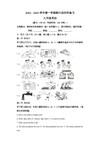 2022-2023学年福建省福州市闽清县九年级上学期期中英语试题（含答案）（不含听力）