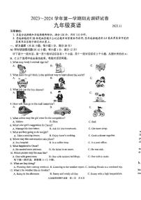 江苏省苏州市高新区2023-2024学年九年级上学期期中阳光调研英语试卷