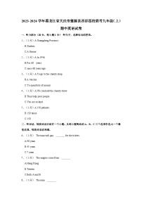 黑龙江省大庆市肇源县西部四校联考2023-2024学年九年级上学期期中英语试卷