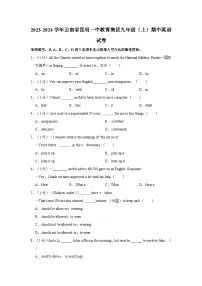 2023-2024学年云南省昆明一中教育集团九年级上学期期中英语试卷（含答案解析）