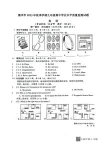 海南省儋州市联考2023-2024学年九年级上学期11月期中英语试题