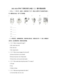 广西来宾市2023-2024学年九年级上学期期中英语试卷