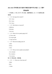 浙江省宁波市宁海县长街镇初级中学2022-2023学年上学期九年级期中英语试卷（含答案解析）