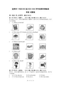 四川省宜宾三江新区第一高级中学校2023-2024学年七年级上学期期中英语试题