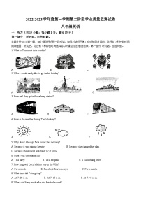 江苏省南京市秦淮区2022-2023学年八年级上学期期末英语试题(无答案)