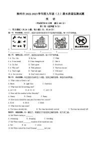 广西柳州市2022-2023学年九年级上学期期末质量监测英语试题