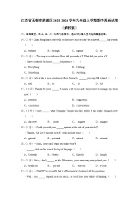 江苏省无锡市滨湖区2023-2024学年九年级上学期期中英语试卷