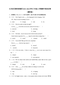 江苏省无锡市滨湖区2023-2024学年八年级上学期期中英语试卷