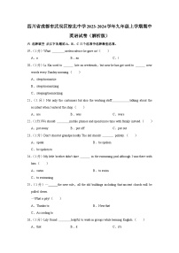 四川省成都市武侯区棕北中学2023-2024学年九年级上学期期中英语试卷