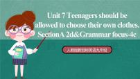 人教新目标 (Go for it) 版九年级全册Unit 7 Teenagers should be allowed to choose their own clothes.Section A优质pp