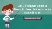 人教新目标 (Go for it) 版九年级全册Unit 7 Teenagers should be allowed to choose their own clothes.Section B完美版p