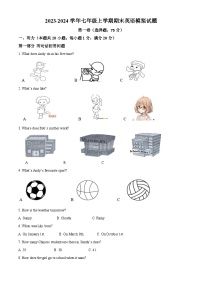 江苏省宿迁市宿豫区2023-2024学年七年级上学期期末模拟英语试题