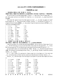 广东省佛山市南海区桂城街道平洲第二初级中学2023-2024学年七年级上学期12月月考英语试卷