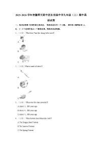 安徽师范大学附属肥东实验中学2023-2024学年九年级上学期期中考试英语试题（含答案）