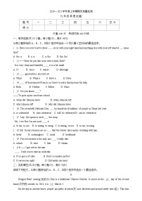 安徽省六安市金安区2020-2021学年九年级上学期期末考试英语试题