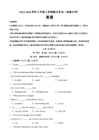 八年级英语上学期期末考试02（四川成都专用）-2023-2024学年八年级英语上册单元重难点易错题精练（人教版）