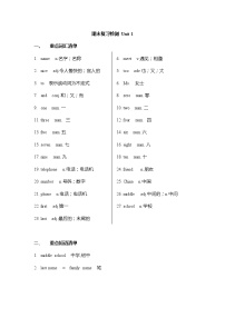 人教版七年级上册期末复习 Unit1重点归纳及练习