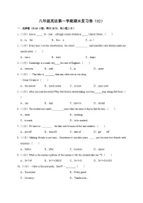 译林版八年级上册英语_八上期末复习卷（02）（知识梳理+含答案）