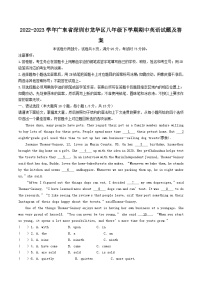 2022-2023学年广东省深圳市龙华区八年级下学期期中英语试题及答案