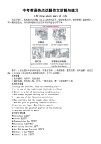 初中英语2024届中考复习热点话题作文练习与讲解系列0120（共五篇）