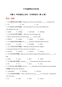 专题01 单项选择之名词、代词和冠词-备战2024年中考之2023年中考真题汇编（全国通用）