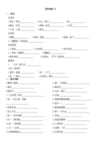 2023-2024学年外研版英语九年级上学期-Module 1综合默写单词、重点短语、知识点练习