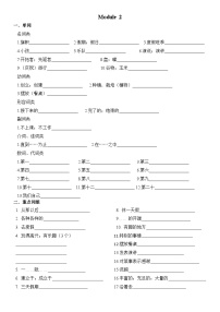 2023-2024学年外研版英语九年级上学期Module 2综合默写单词、重点短语、知识点练习