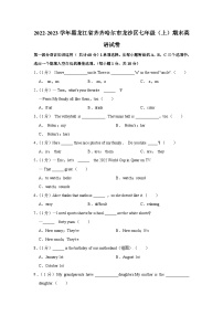 黑龙江省齐齐哈尔市龙沙区2022-2023学年七年级上学期期末英语试卷