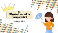 人教新目标 (Go for it) 版八年级下册Unit 4 Why don’t you talk to your parents?Section A多媒体教学ppt课件