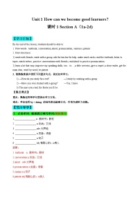 初中英语人教新目标 (Go for it) 版九年级全册Unit 1 How can we become good learners.Section A精品课后复习题