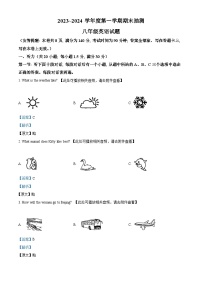 江苏省徐州市2023-2024学年八年级上学期期末抽测英语试题（）