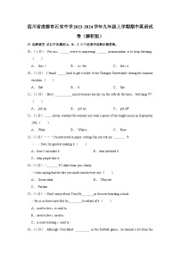 四川省成都市石室中学2023-2024学年九年级上学期期中英语试卷