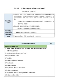 人教新目标 (Go for it) 版七年级下册Section A表格教案