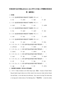 河南省驻马店市确山县2023-2024学年七年级上学期期末英语试卷