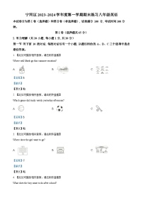 天津市宁河区2023-2024学年八年级上学期期末英语试题（）