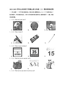 山东省济宁市梁山县2022-2023学年七年级上学期期末英语试卷