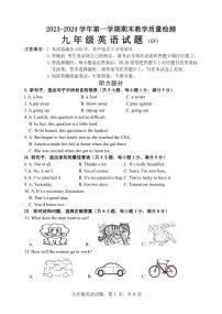 22，河北省保定市高阳县2023-2024学年九年级上学期期末考试英语试题(1)