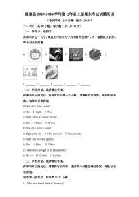 广西壮族自治区柳州市鹿寨县2023-2024学年七年级上学期期末 英语试题（含解析）.docx广西壮族自治区柳州市鹿寨县2023-2024学年七年级上