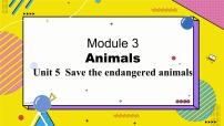 沪教牛津版(六三制)八年级下册Unit 5 Save the endangered animals教课内容课件ppt