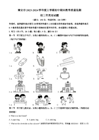 福建省泉州市南安市2023-2024学年九年级上学期期末考试英语试题