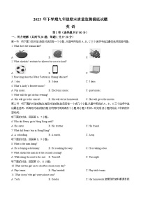 湖南省娄底市新化县2023-2024学年九年级上学期期末考试英语试题（）