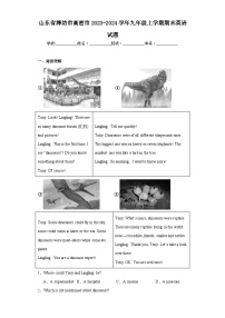 山东省潍坊市高密市2023-2024学年九年级上学期期末英语试题(含答案)