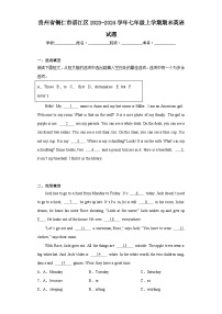 贵州省铜仁市碧江区2023-2024学年七年级上学期期末英语试题(含答案)