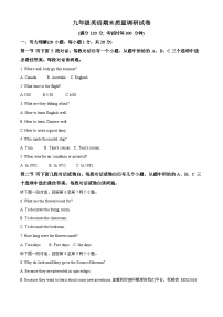 61，河南省信阳市平桥区2023-2024学年九年级上学期期末英语试题