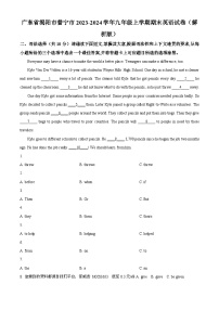 74，广东省揭阳市普宁市2023-2024学年九年级上学期期末英语试题